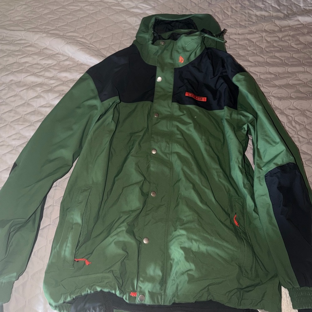 Volcom Arther 3L Green and Black Men's Ski/Snowboard Jacket